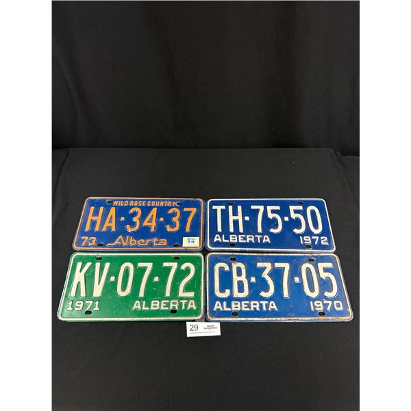 1970-1973 Alberta License Plates