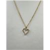 Image 2 : Very Pretty 1.7gr  10KT Gold Necklace w/ Heart Pendant