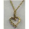 Image 3 : Very Pretty 1.7gr  10KT Gold Necklace w/ Heart Pendant