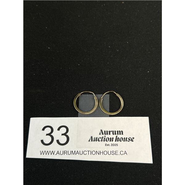 Very Pretty Pair of 14k Gold Hoop Earrings 0.7 gr
