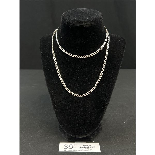Very Nice 30" Long Sterling Silver Necklace