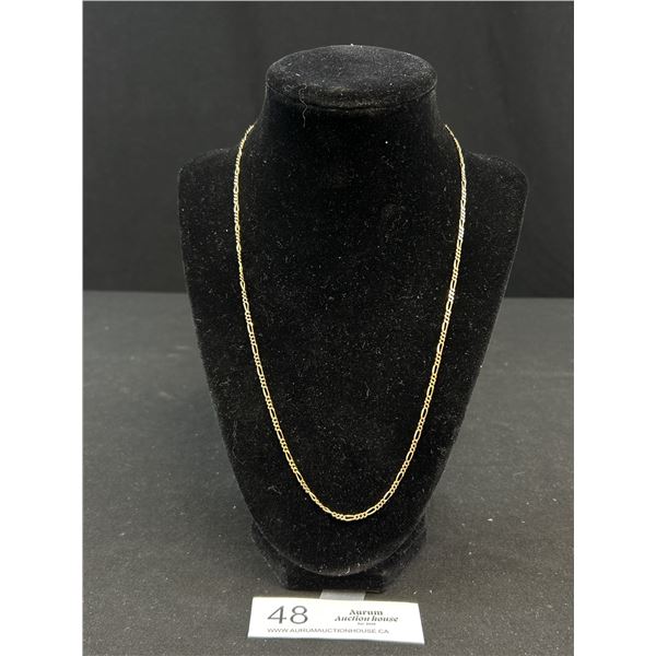 4.87gr 10KT Gold Necklace 20" Long Very Good Shape