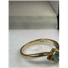 Image 4 : Size 6.5 10KT Gold 2.2gr Ring w/ Light Blue Stone