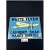 Image 2 : Vintage 14" x 10" White Flyer Laundry Soap Embossed Tin Sign, Armour and Company