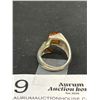 Image 4 : Interesting Vintage Silver Ring with 2 Amber Stones. Size 7