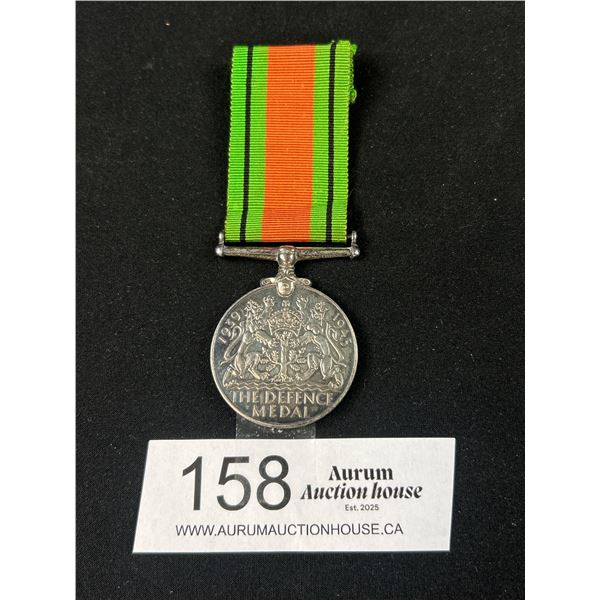 WW2 Canadian Silver Defense Medal w/ Ribbon