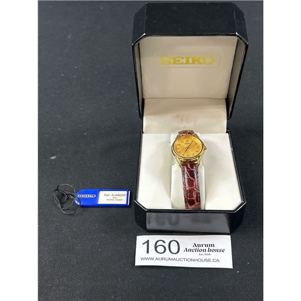 Vintage Ladies Seiko Wrist Watch in Original Box, Needs Battery