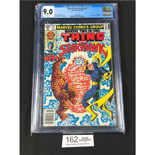CGC Graded 9.0 Marvel "The Thing and Starhawk Comic"