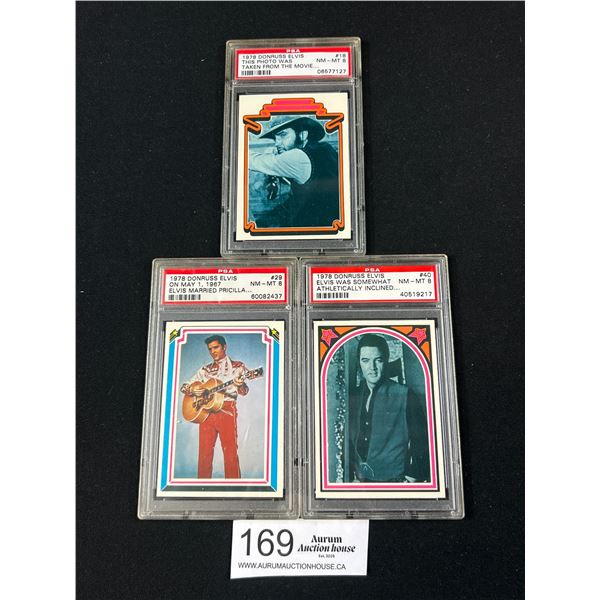 3 1978 Donruss Elvis Trading Cards