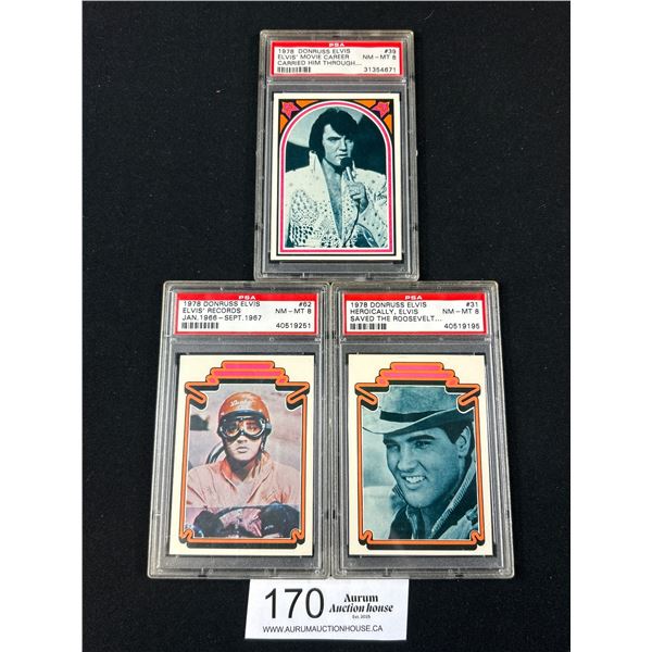 3 1978 Donruss Elvis Trading Cards