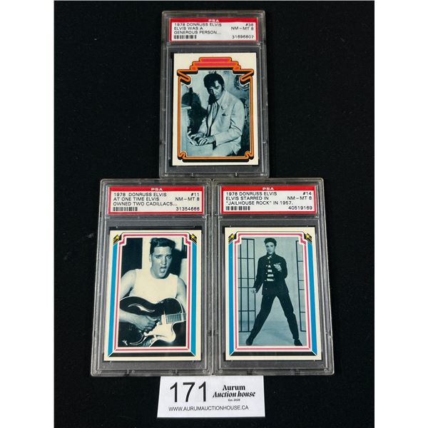 3 1978 Donruss Elvis Trading Cards