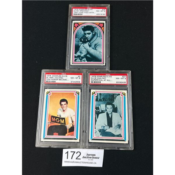 3 1978 Donruss Elvis Trading Cards