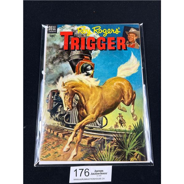 Del Comics 10 Cent Roy Rogers "Trigger" Comic on Board in Bag Very Good Condtion