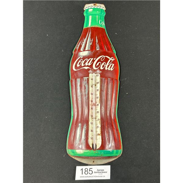 Vintage 1960s Donasco Made in USA Coco Cola Thermometer 16" Tall