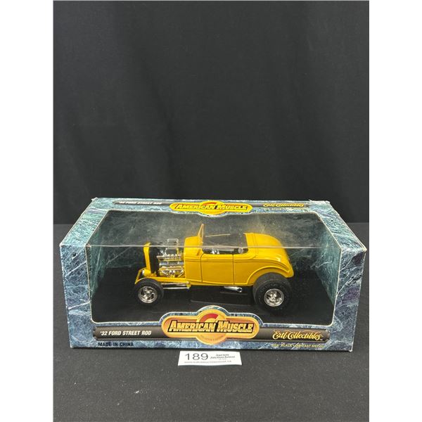 American Muscle 32 Ford Street Rod 1/18th Scale Diecast Car in Original Box