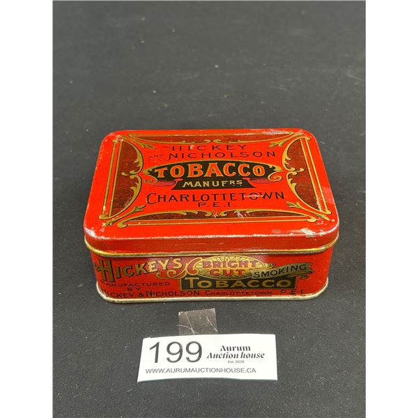 Vintage Hickey and Nicholson Tobacco Tin P.E.I