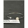 Image 2 : Sterling Silver w/ Genuine Pearls Open Cuff Bangle, Marked 925