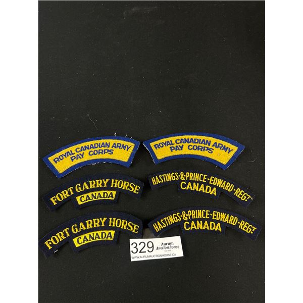 Lot of Vintage Canadian Military Cloth Shoulder Patches