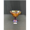 Image 2 : Vintage Carnival Glass Bowl 9" Tall