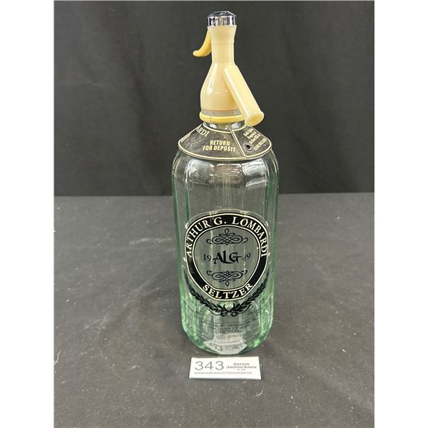 1949 Arthur G Lombarty Seltzer Bottle