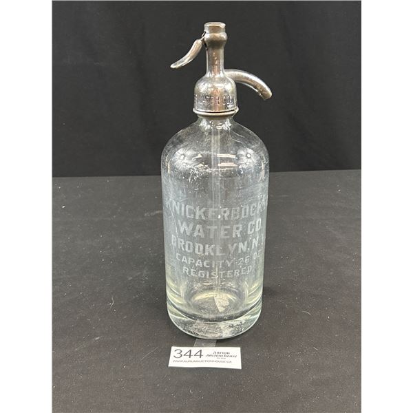 Knickerocker Water Company Brooklyn New York Seltzer Bottle