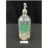 Image 1 : Silver State Reno Vintage Seltzer Bottle w/ Green Lettering