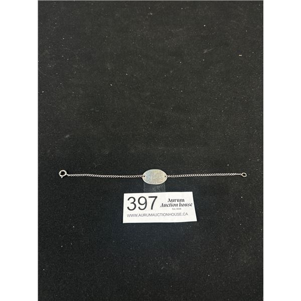 Vintage 1940s Sterling Silver I.D. Bracelet