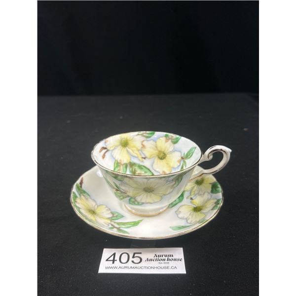 Quality Tuscan Vintage Cup and Saucer "Dogwood British Columbia"