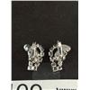 Image 3 : Unusual Sterling + Rhinestone 1950s "Jayker" Earrings