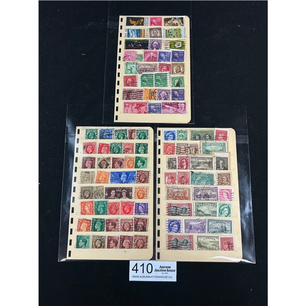Early Postage Stamp Lot Canada, UK + USA