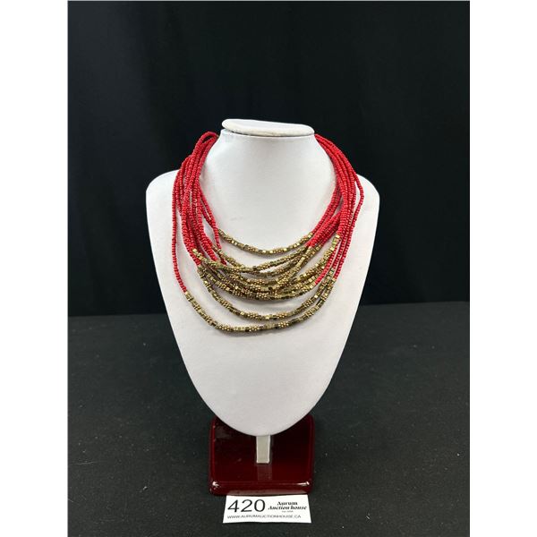 Vintage Multi Strand Necklace w/ Original Closure