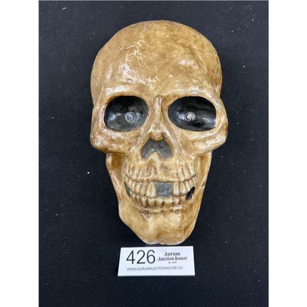 Vintage Halloween Skull Mask Missing The Light Up