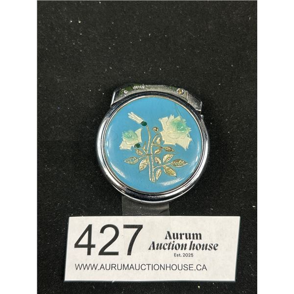 Vintage Hard to Find Fisher Round Flat Lighter