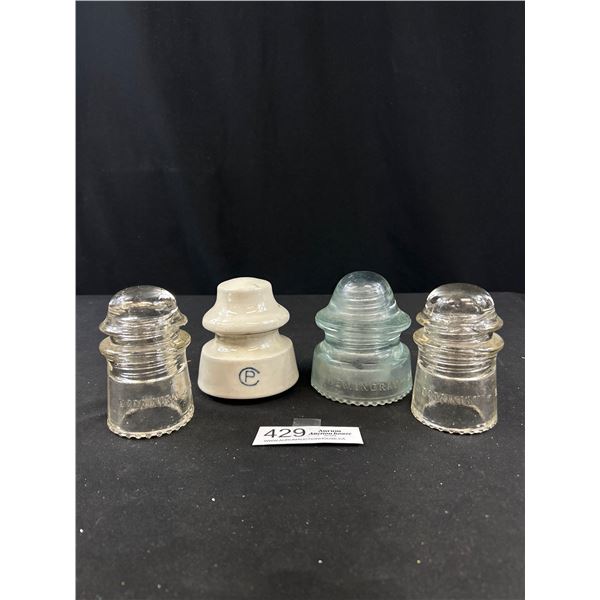 Lot of Vintage Glass Insulators