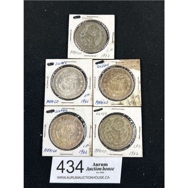 Lot of 1960s Mexico Silver Coins