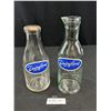 Image 1 : 2 Older Dairyland Embossed and Labelled Milk Bottles