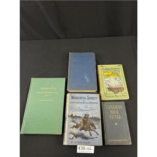 Lot of 5 Antique Books