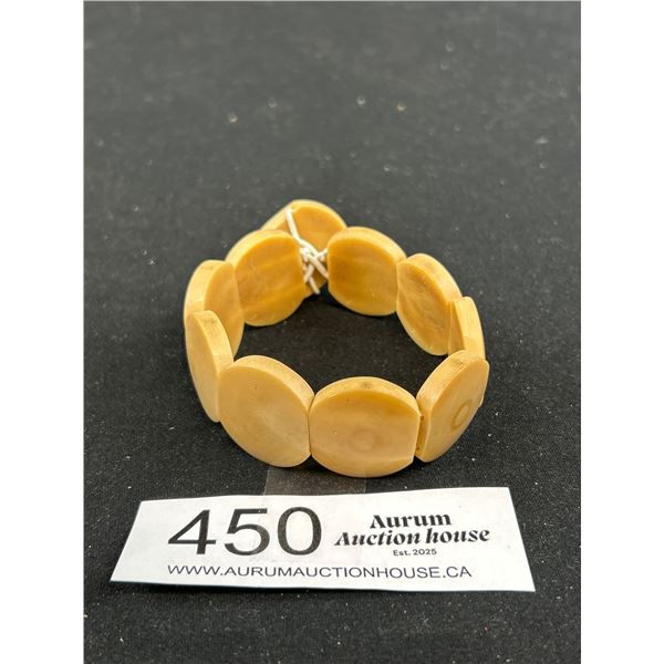 Vintage Mammoth Ivory Bracelet Wood, Lava + Turqouise Necklace and Bracelet Set