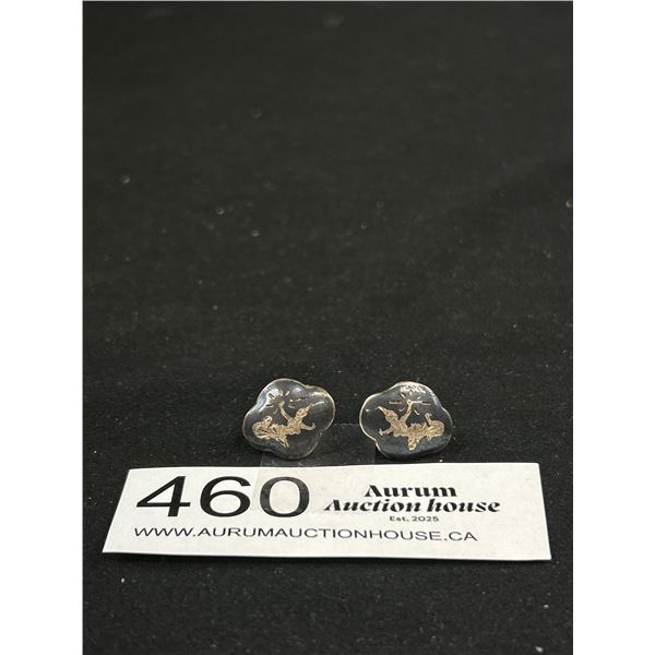 Pair of Siam Sterling and Enamel Earrings