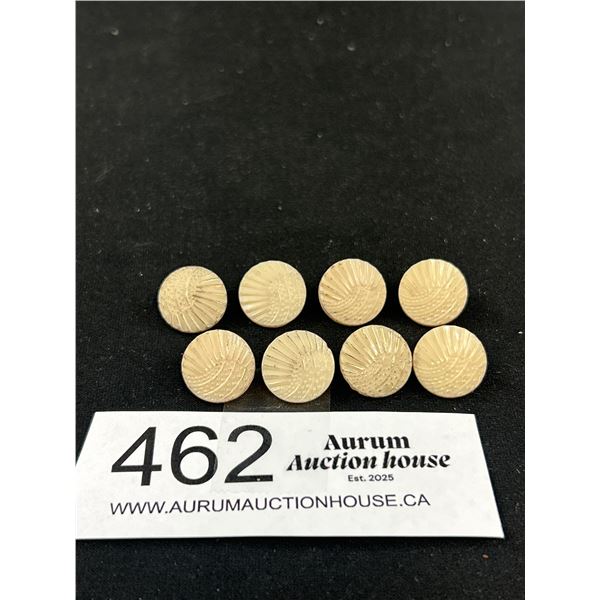 A Good Set of Matching 8 Matching Art Deco Glass Buttons 1920s-30s