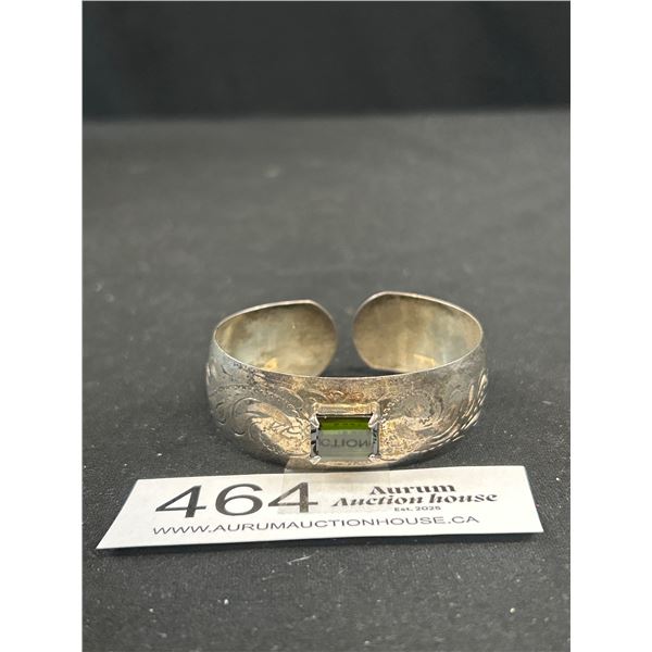 A Fabulous Vintage Sterling Stone Set Bracelet 1950s