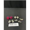 Image 1 : 4 Pair of Vintage Earrings Rhinestones Crystal etc
