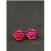 Image 2 : 4 Pair of Vintage Earrings Rhinestones Crystal etc