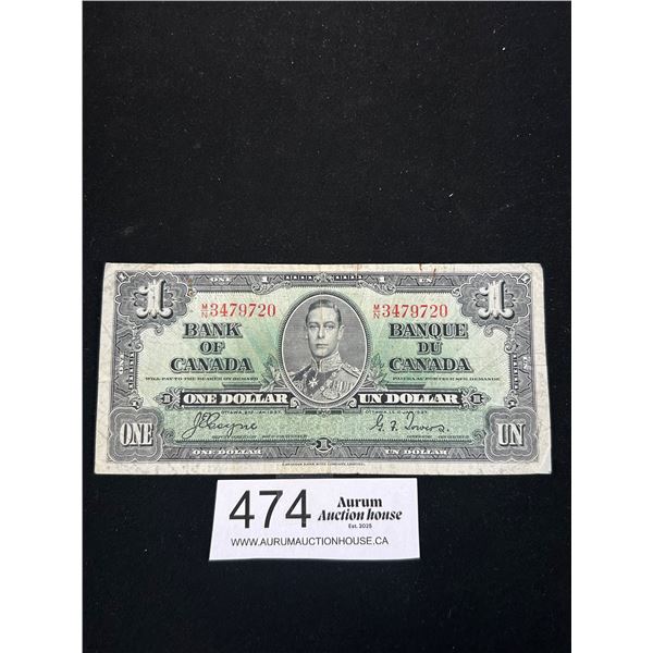 1937 Canadian $1 Banknote