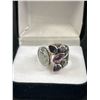 Image 2 : Stunning Sajen 925 Sterling Silver Ring w/ Various Gem Stones Size 6.5"