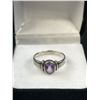 Image 3 : 925 Sterling Silver w/ Amethyst Stone Ring Size 9