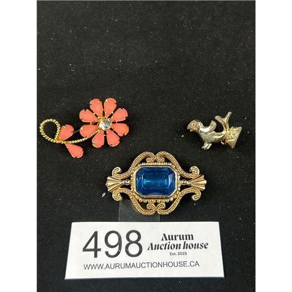 3 Vintage Brooches