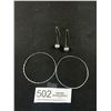 Image 1 : 2 Sterling Silver Bangles + One Pair Sterling Silver Earrings