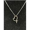 Image 2 : 925 Sterling Silver Hearts Pendant w/ SS Chain Necklace, Marked 925