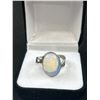 Image 2 : Solid Sterling Silver w/ Opal Stone Ring Marked 925 FNA Size 7.5